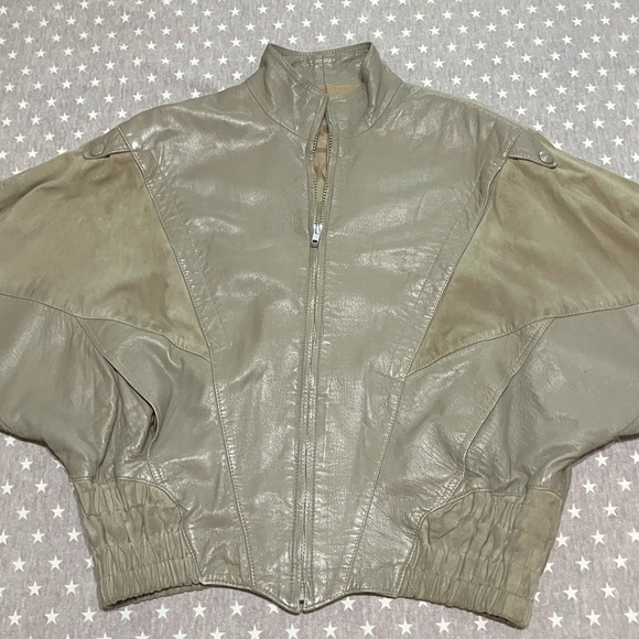 Verra Pelle Genu Leather Jacket Women’s 40 Brown Two Tone Full Zip 80’s Vintage - Picture 4 of 10